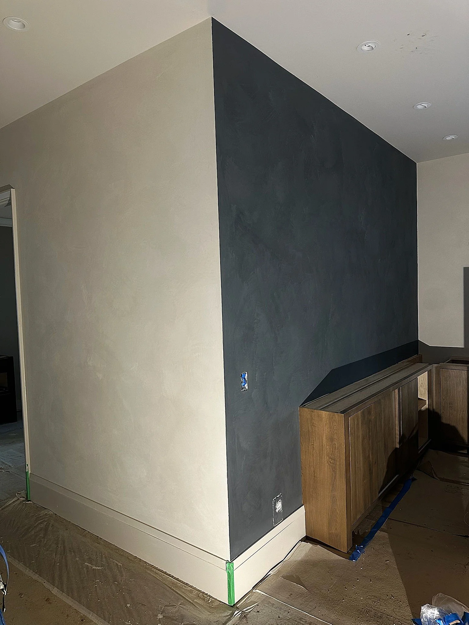 Dual Lime Paint Colors Flanking Each Other